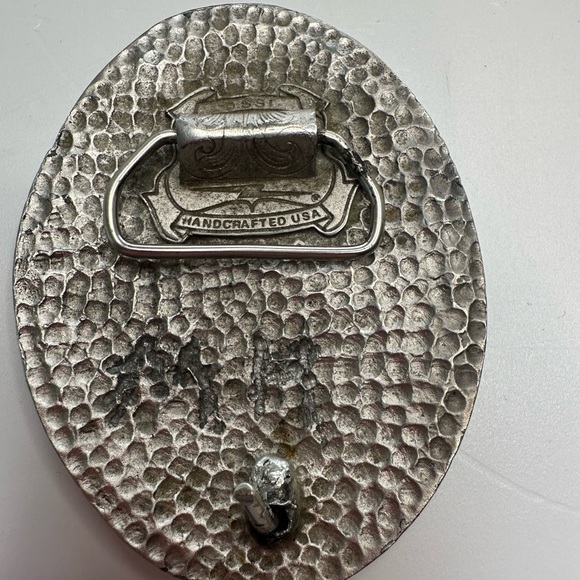 Vintage SSI Eagles Feather Belt Buckle Gold Plated And Silver Plated Detailed - Picture 4 of 7